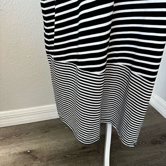 CJ Banks Sleeveless Dress Black White Striped SZ 3X - Picture 10 of 15